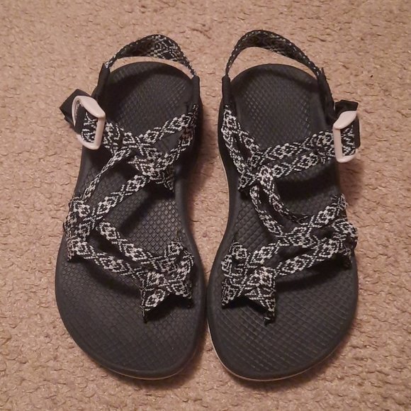 CHACO ZX2 Boost Black Classic Double Strap Sandal Women's Size 6 - Picture 2 of 9